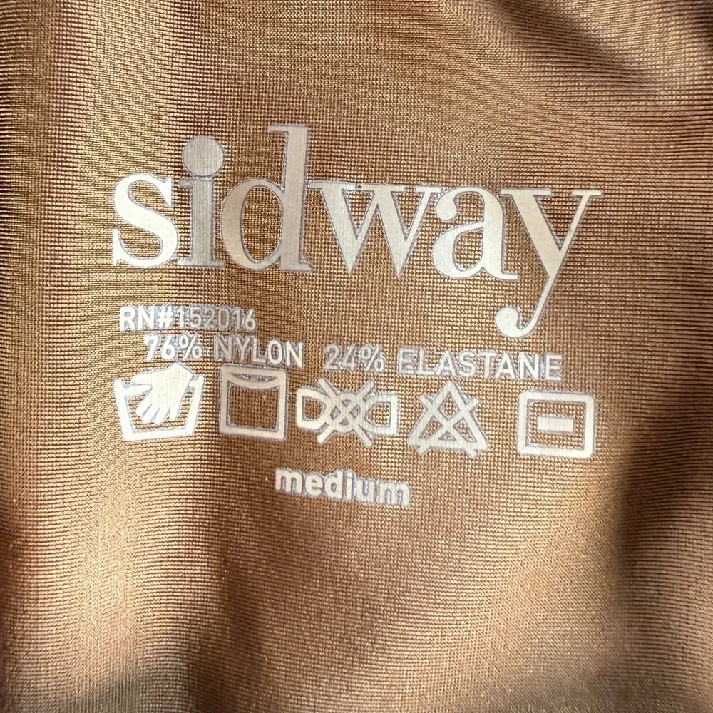 Sidway Womens Bikini Bottom High Waist Bow Detail‎ Medium Bronze Nylon Blend